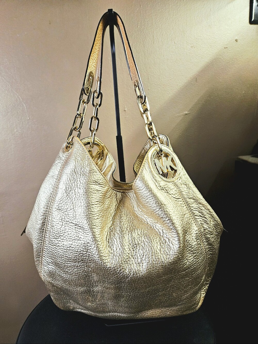 Michael Kors Large Fulton Leather Slouchy Hobo Bag